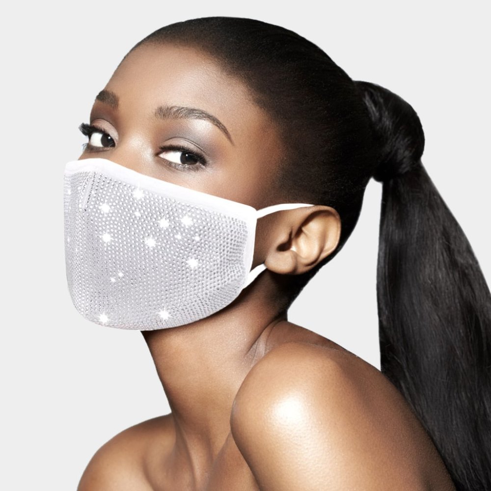 • Rhinestone Embellished Fashion Mask